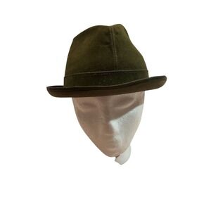 Vtg Lee Fedora trilby Hat Olive gr 7 1/8 Casablanca Bogart Breaking Bad timeless